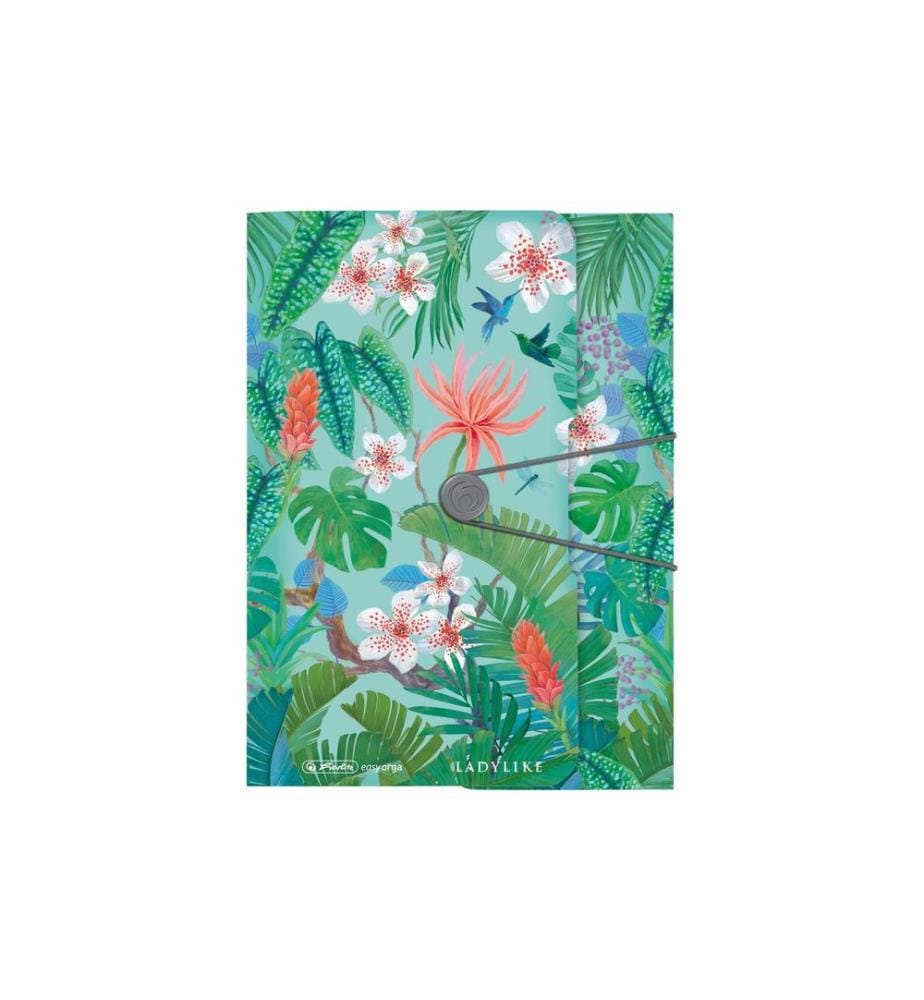 HERLITZ - Portfolio à ruban élastique Ladylike Jungle PP, A4