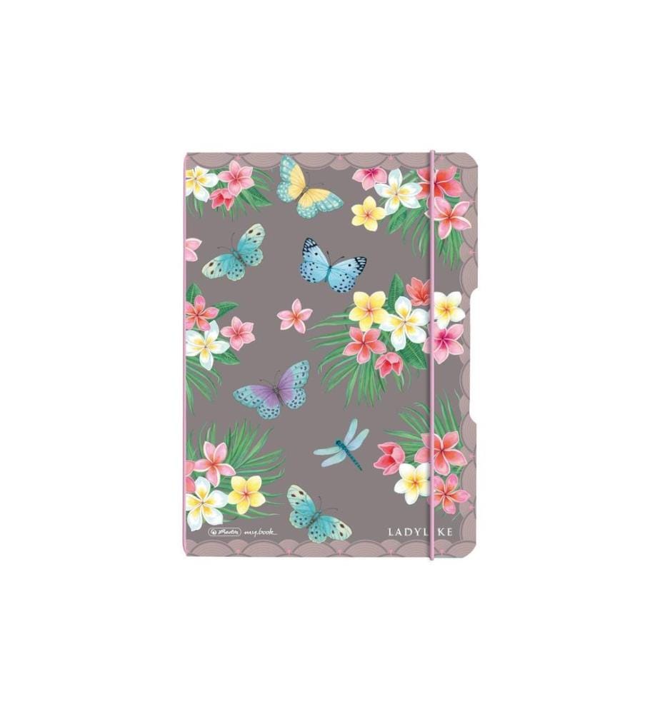 HERLITZ - Carnet de notes Ladylike Butterflies A5, 40 feuilles, pointillés