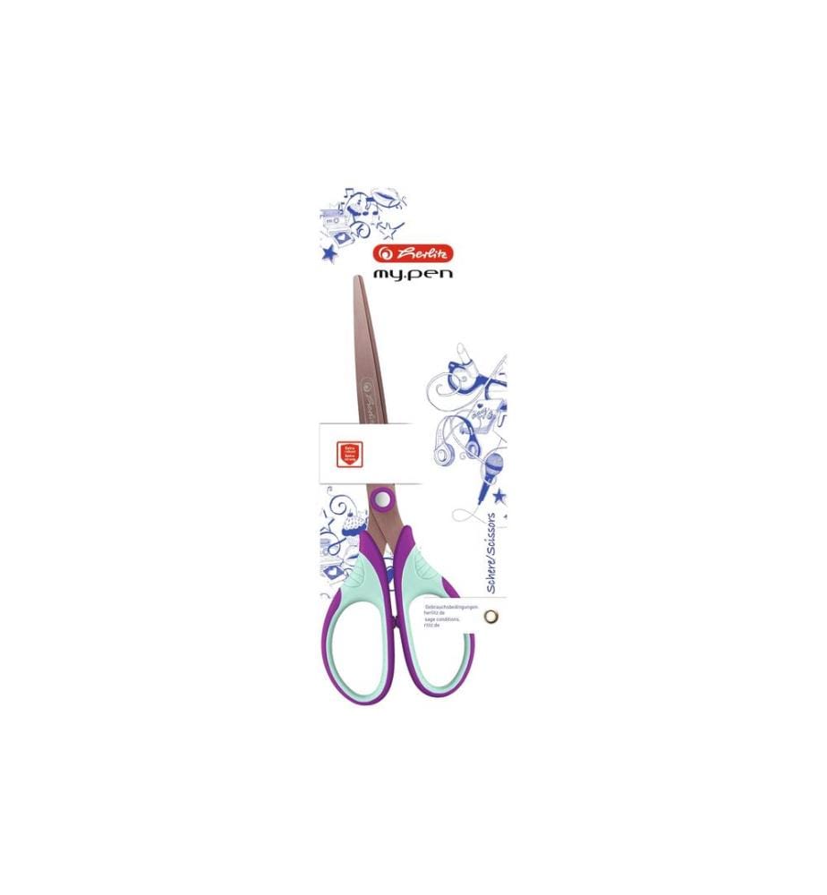 HERLITZ - Ciseaux Droitier Violet/Menthe