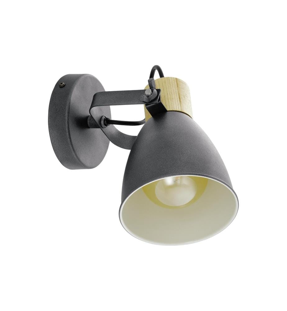 EGLO - Leuchten Spot encastré COSWARTH anthracite-bois excl. E27 1x25W