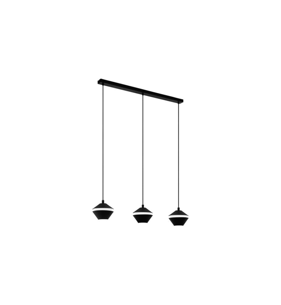 EGLO - Leuchten Lampe suspendue PERPIGO 3x GU10, Noir/Blanc