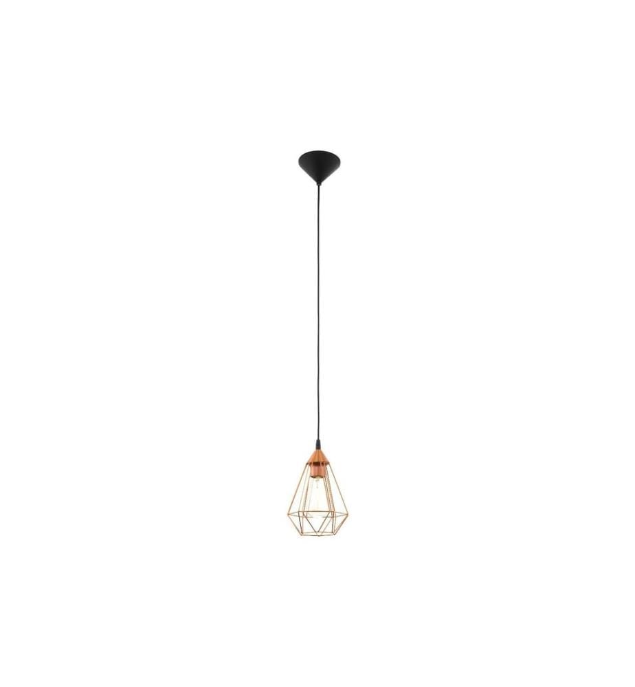 EGLO - Leuchten Lampe suspendue TARBES 1x E27, 17,5 cm cuivre