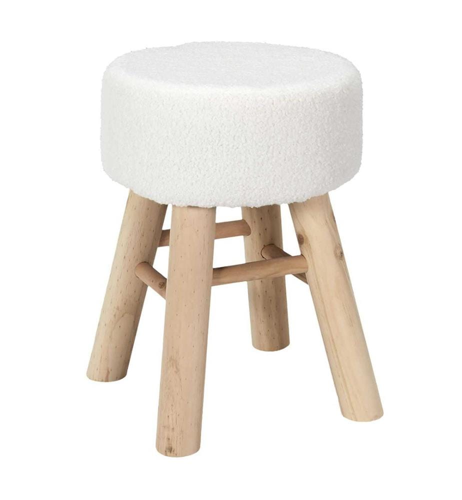 Tabouret Hera - Blanc & Brun