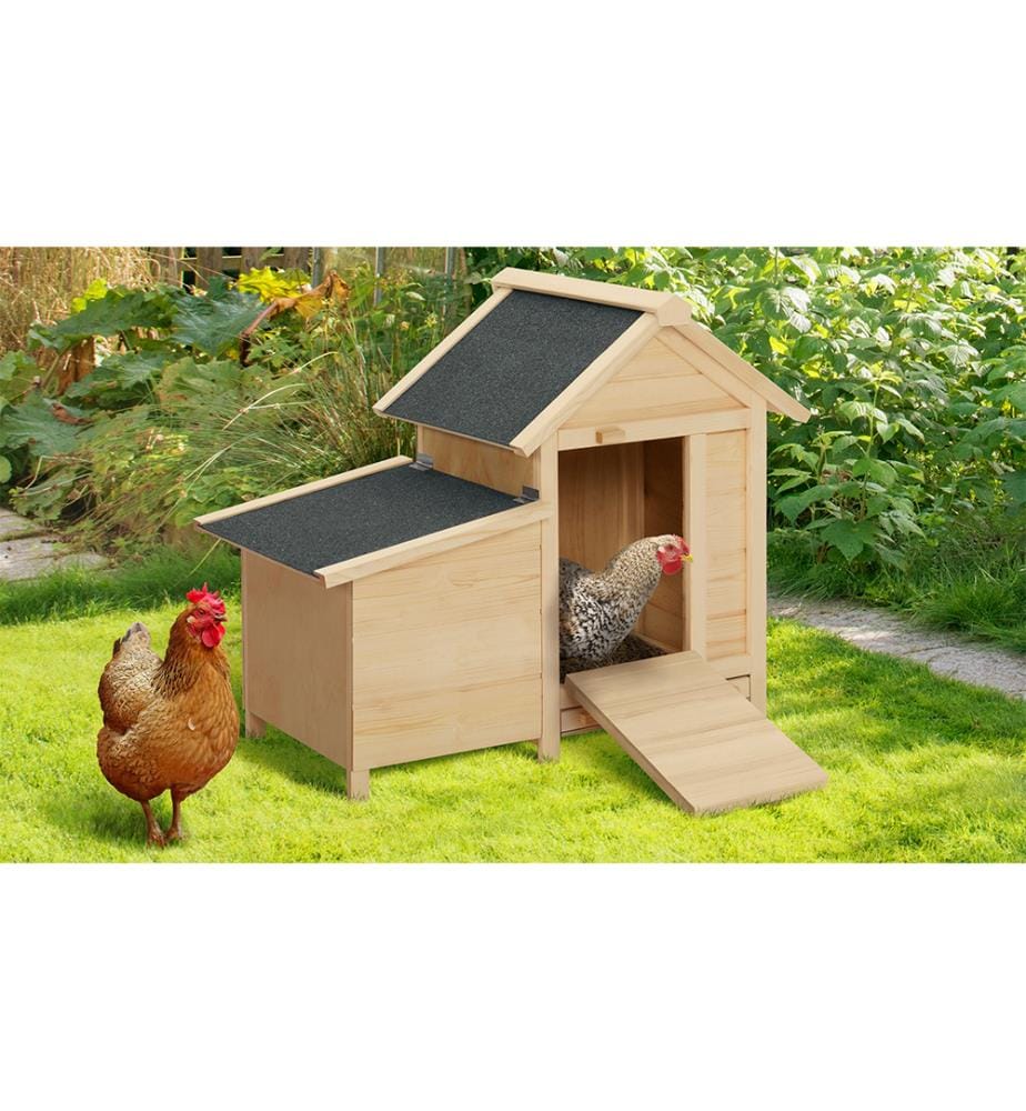 Poulailler Casita en bois avec pondoir intégré 82 x 47 x 67 cm - Brun CLair