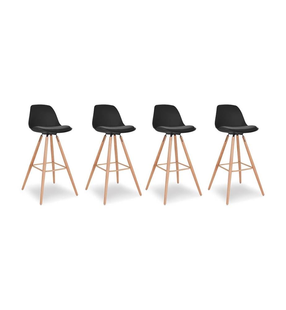 Lot de 4 Tabourets de Bar Oslo 38.5 x 33 x 95 cm