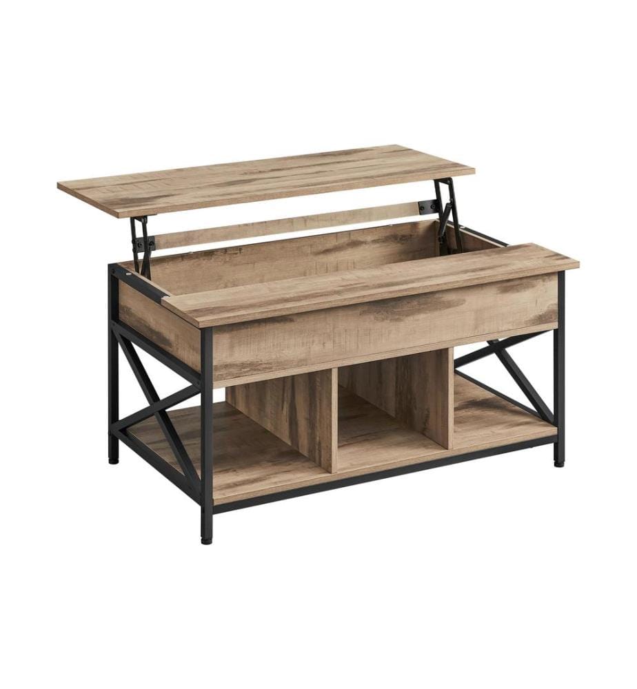 VASAGLE - Table basse 100 x 48 cm/62 cm, Brun