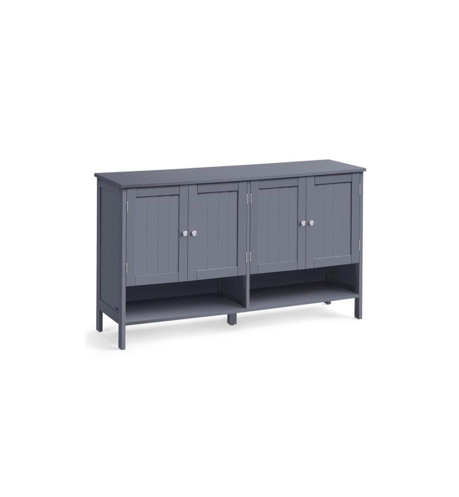 VASAGLE - Armoire à chaussures Style maison de campagne 120 x 70 cm, Gris