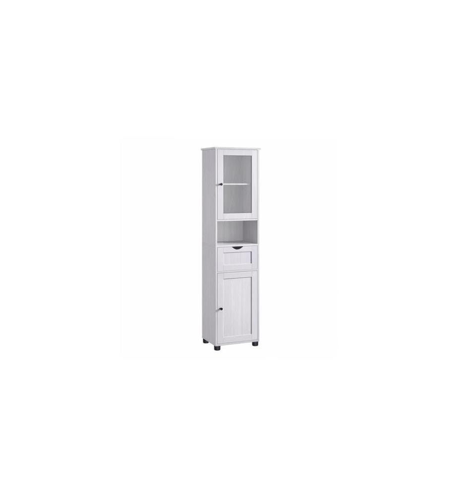 VASAGLE - Vitrine Style maison de campagne 40 x 165 cm, Blanc