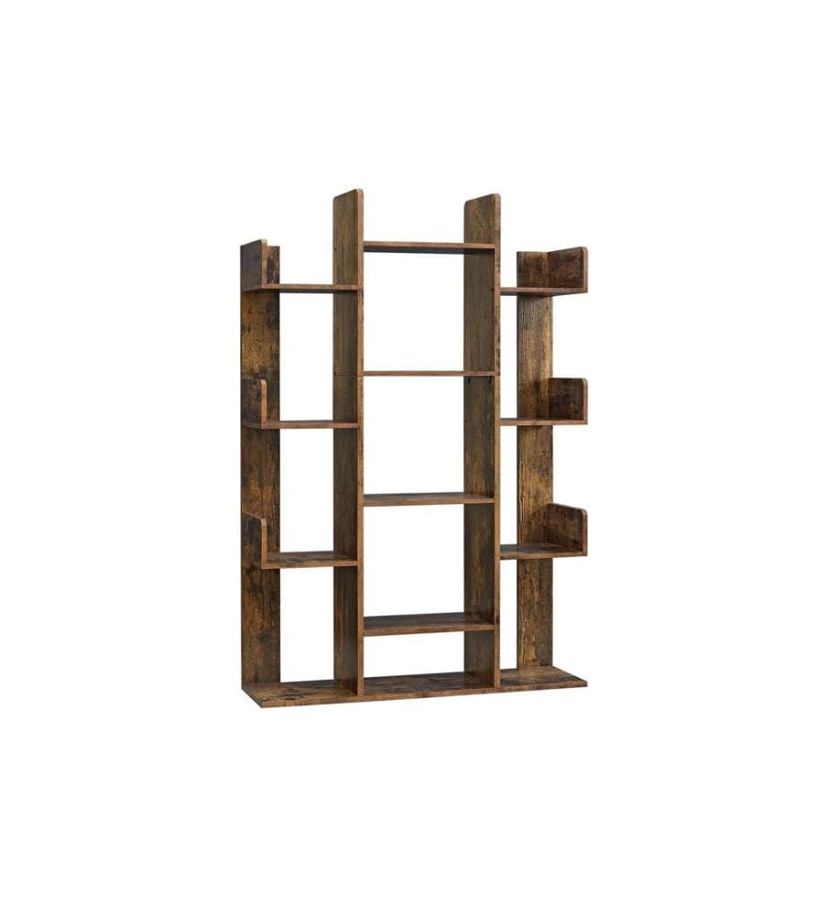 VASAGLE - Étagère avec 13 étagères 86 x 25 x 140 cm, Brun