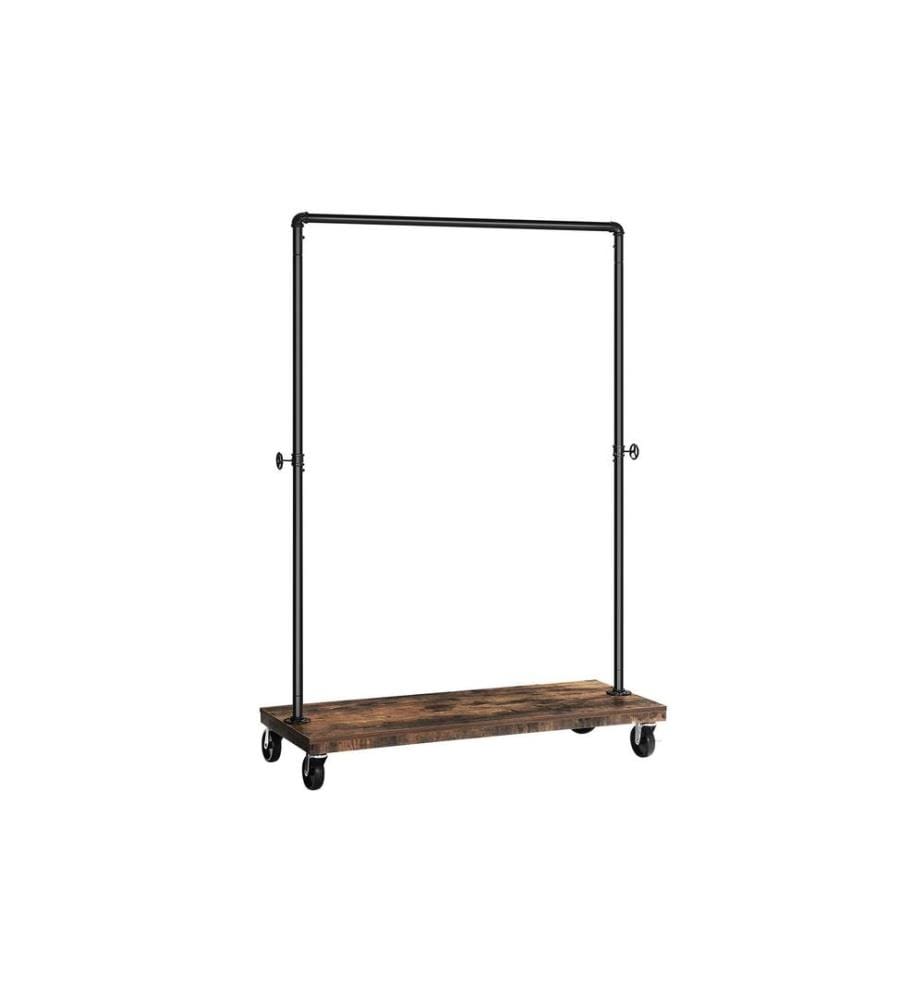 VASAGLE - Porte-manteau sur roulettes 162 cm, Brun/Noir