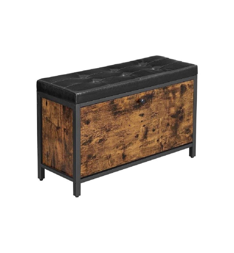 VASAGLE - Armoire à chaussures avec rembourrage 80 x 51 cm, Brun