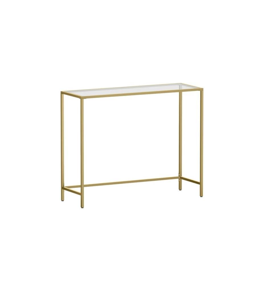 VASAGLE - Table console 80 cm x 100 cm, Doré