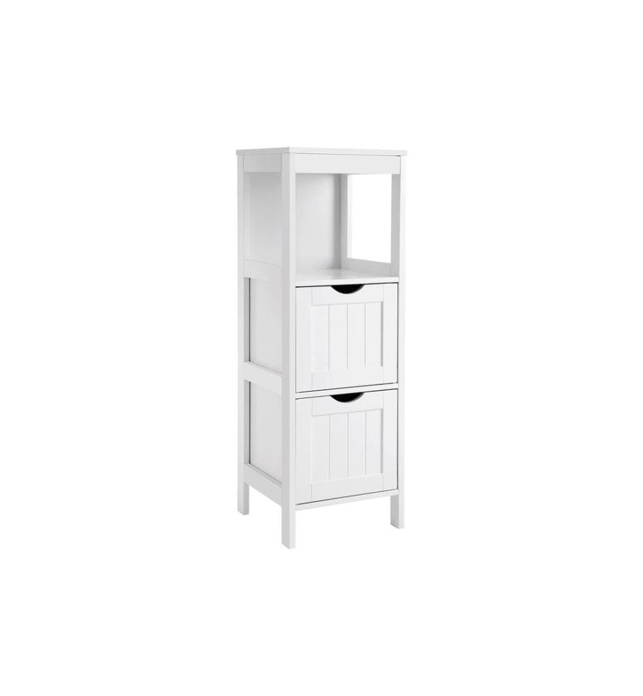 VASAGLE - Étagère avec 2 tiroirs 30 x 89 cm, Blanc