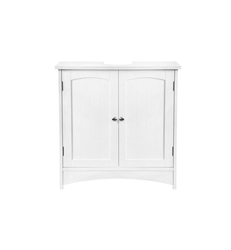 VASAGLE - Meuble sous lavabo avec double porte 60 x 60 cm, Blanc