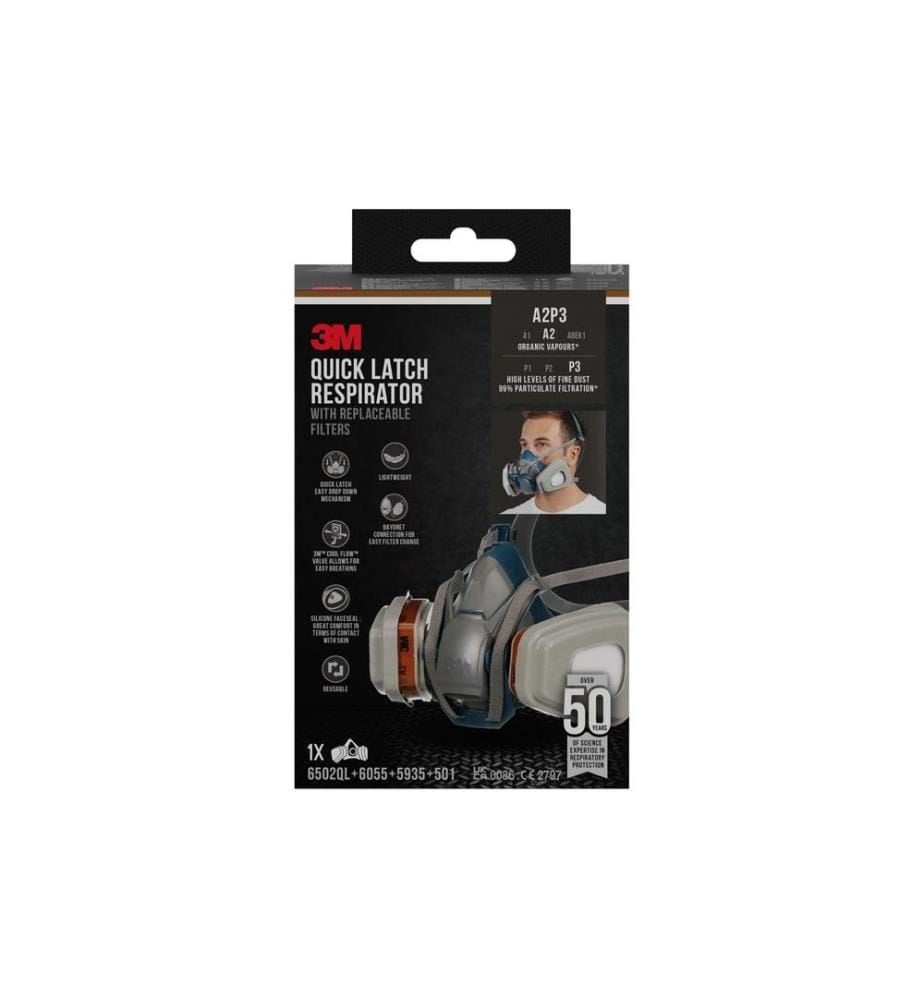 3M - Masque de protection respiratoire Quick Latch