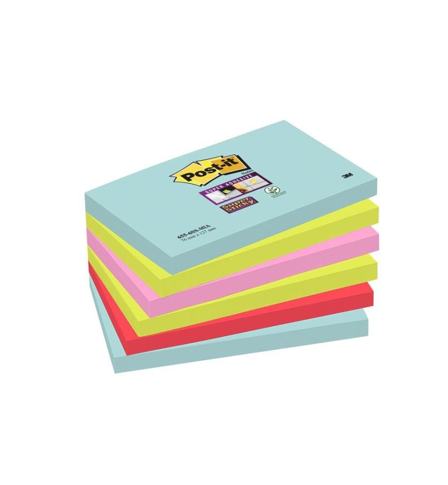 POST-IT - Fiche de bloc-notes POST-IT - Super Sticky Notes 12.7 cm x 7.6 cm