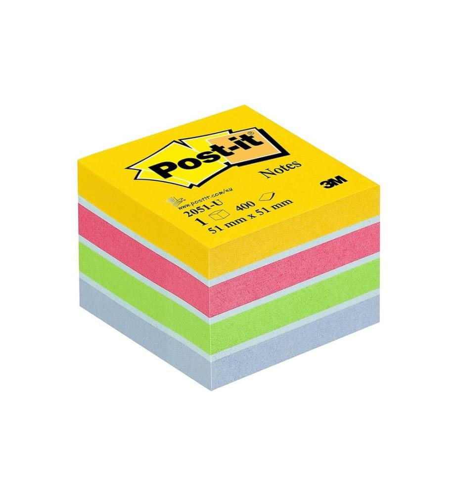 POST-IT - Fiche de bloc-notes Mini cube 5.1 cm x 5.1 cm