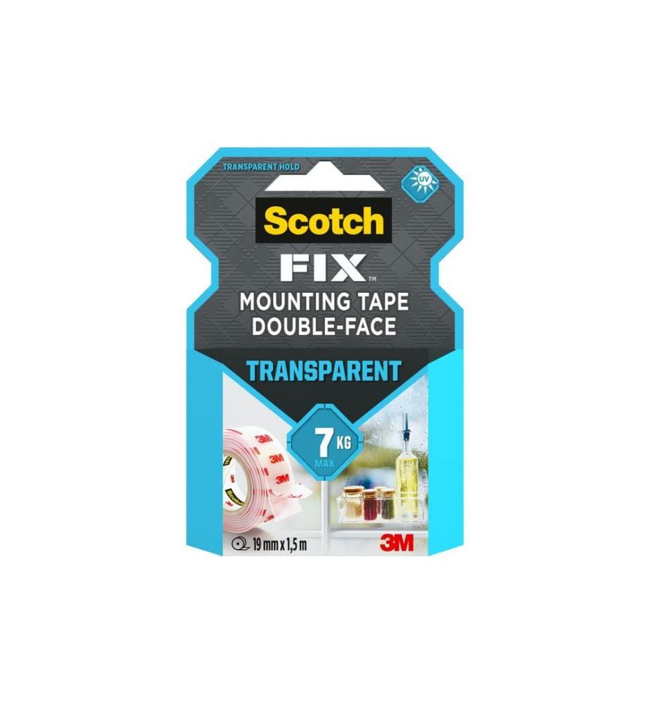 SCOTCH - Ruban de montage SCOTCH --Fix, 19 mm x 1.5 m, 1 rouleau, Transparent