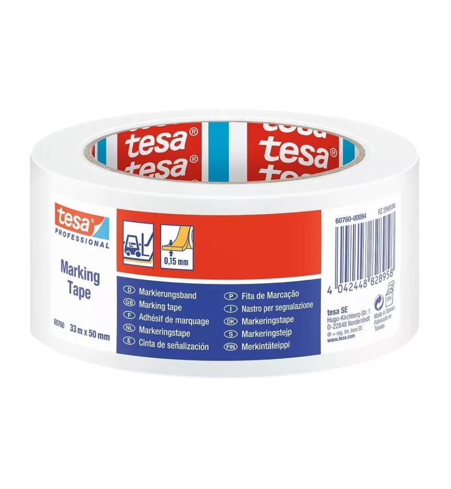 TESA - Ruban de marquage Professional 60760, 50 mm x 33 m, Blanc