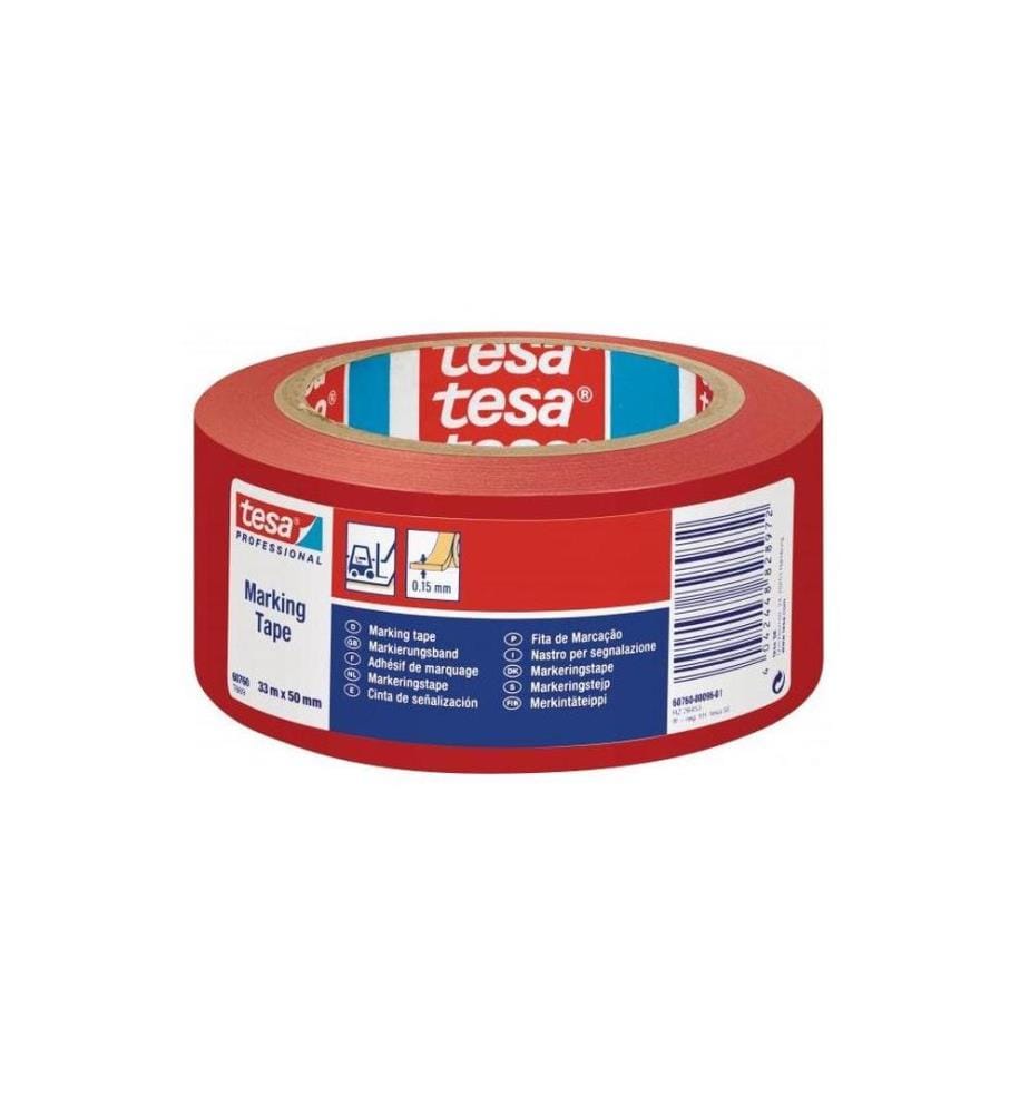 TESA - Ruban de marquage Professional 60760, 50 mm x 33 m, Rouge