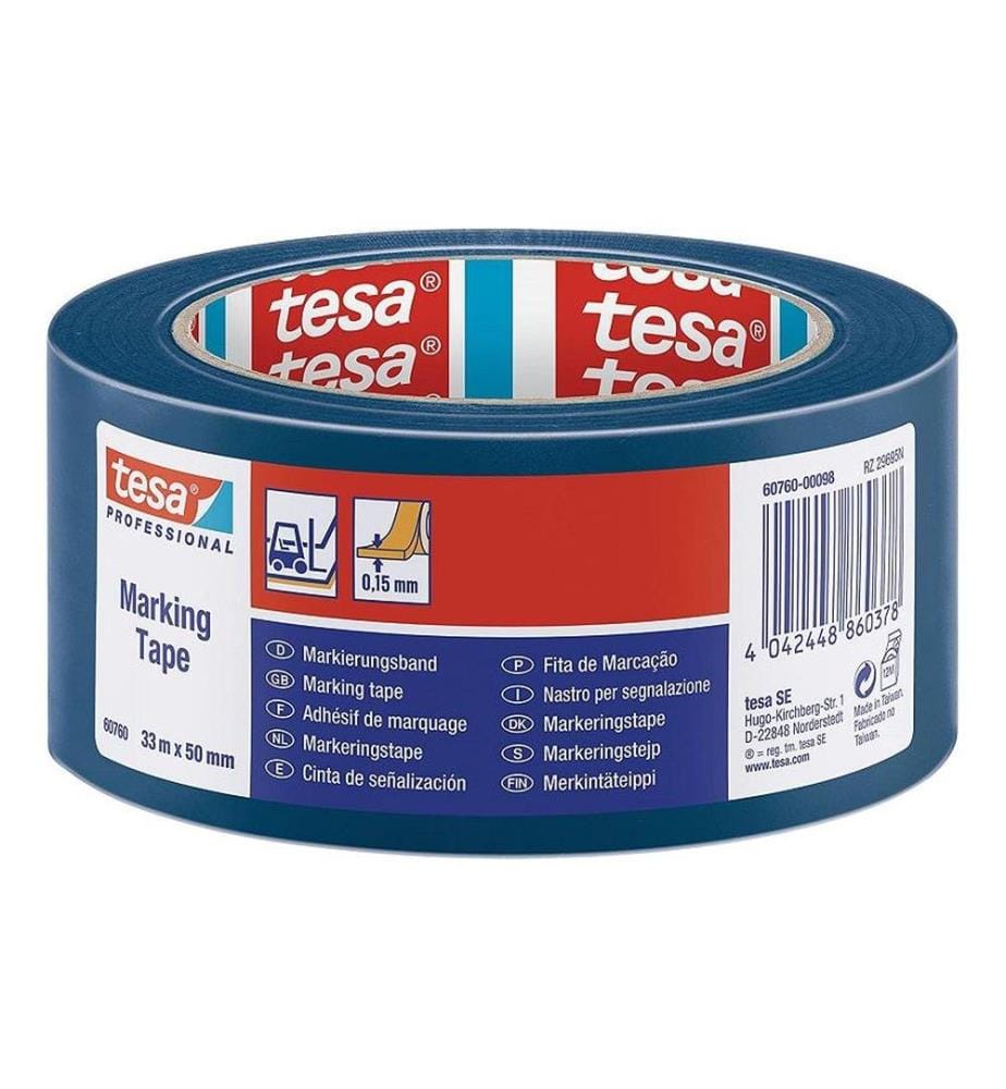 TESA - Ruban de marquage Professional 60760, 50 mm x 33 m, Bleu