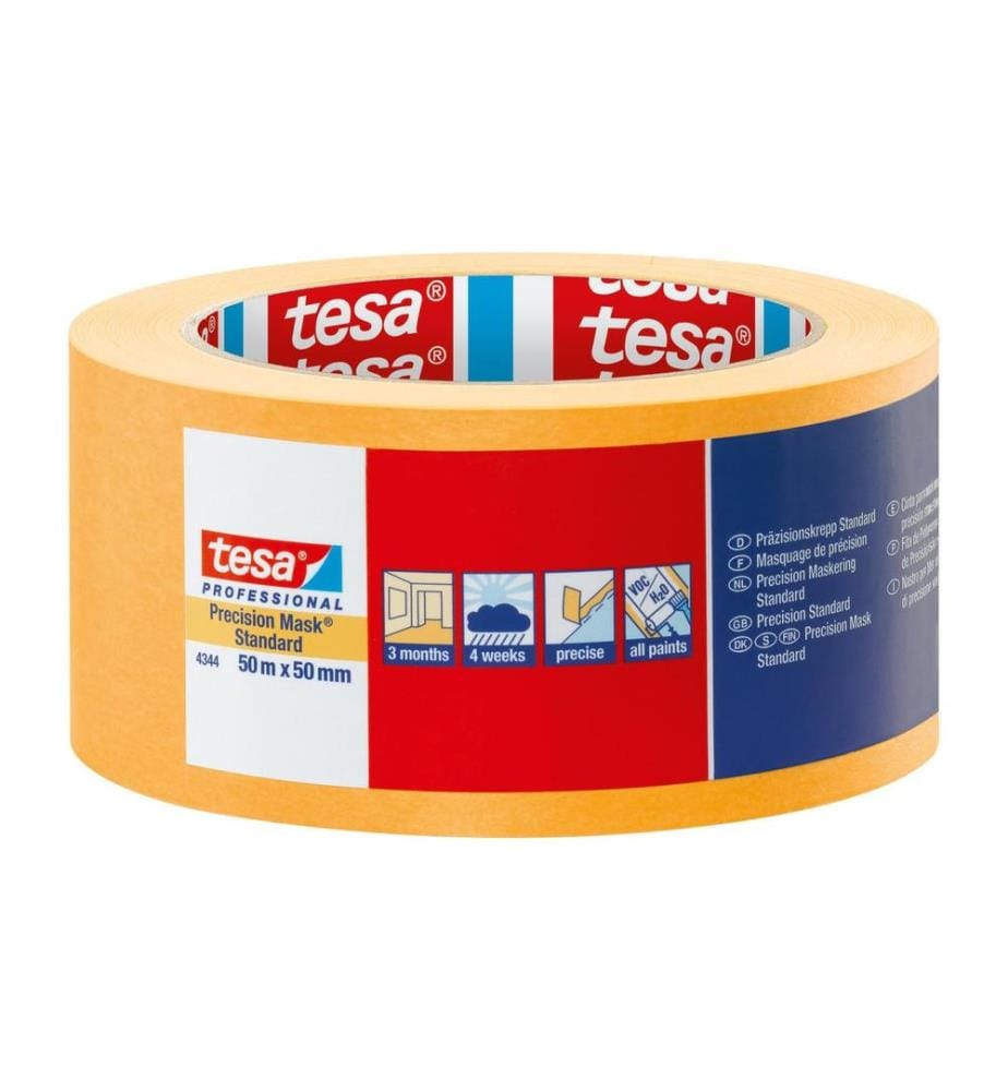 TESA - Ruban de masquage Professionnel 4344, 50 m x 50 mm