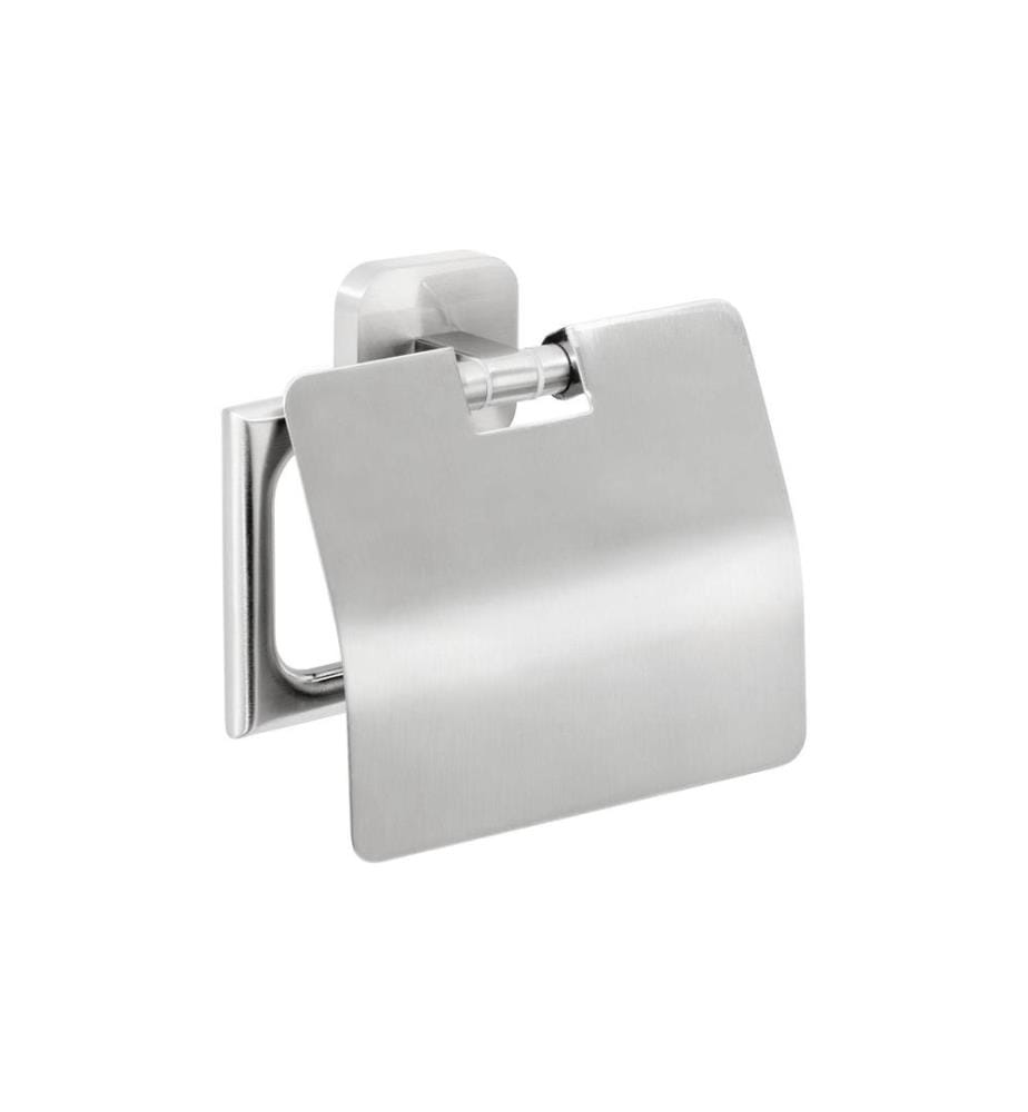 TESA - Porte-rouleau pour papier toilette Esteetic avec couvercle Argenté