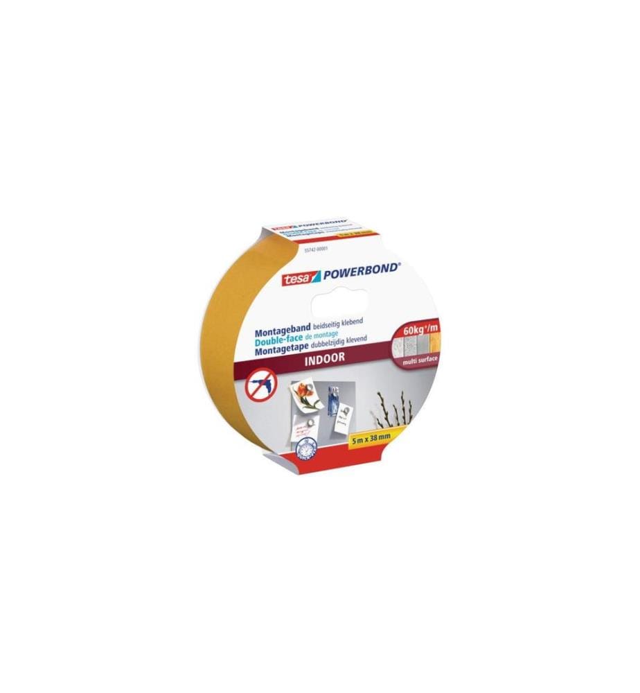 TESA - Ruban de montage Powerbond Indoor 5 m x 38 mm