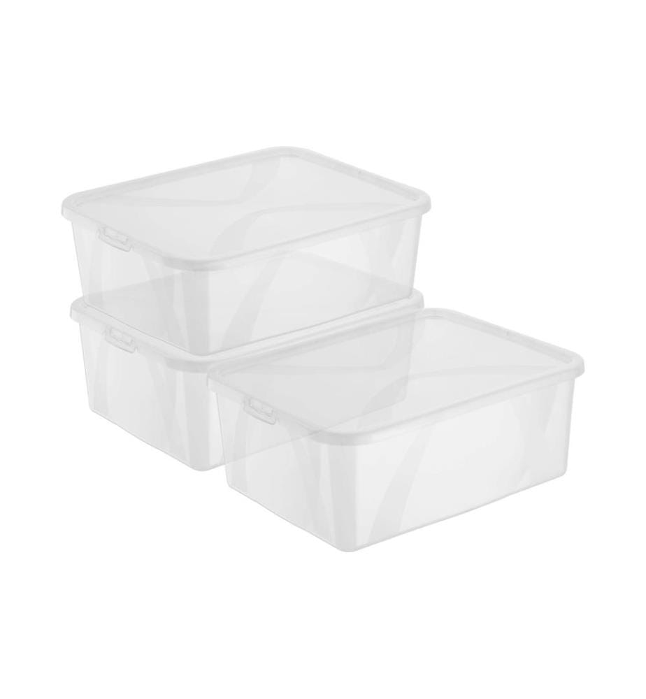 ROTHO - Boîte de rangement ARCO Transparent, 3 pcs.