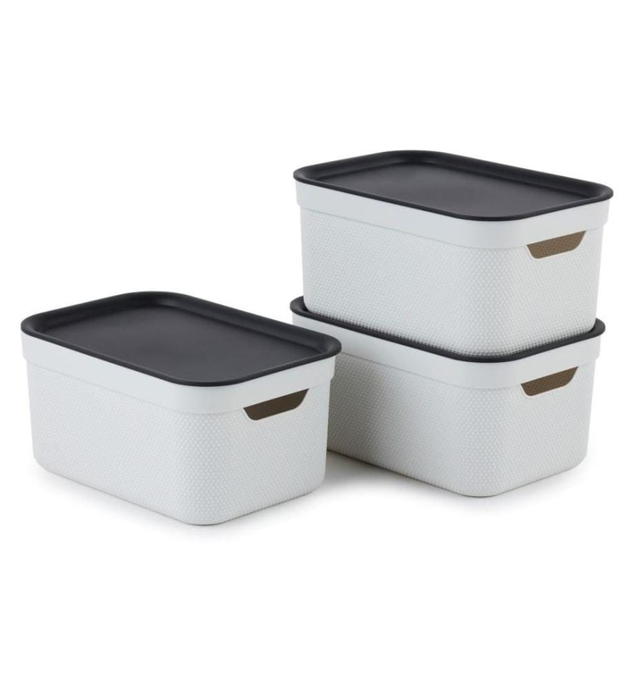 ROTHO - Boîte de rangement A5 Jive 3 pièces, Blanc