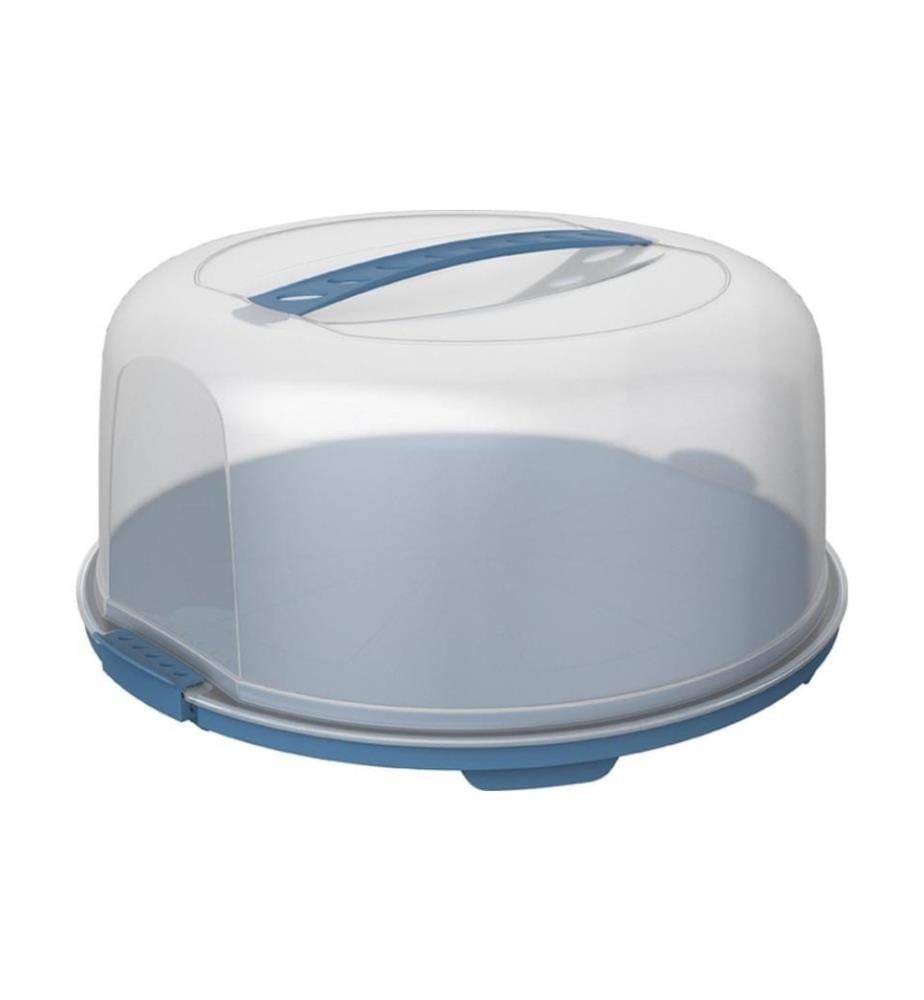ROTHO - Boîte de transport pour gâteau Fresh haut, Bleu/Transparent