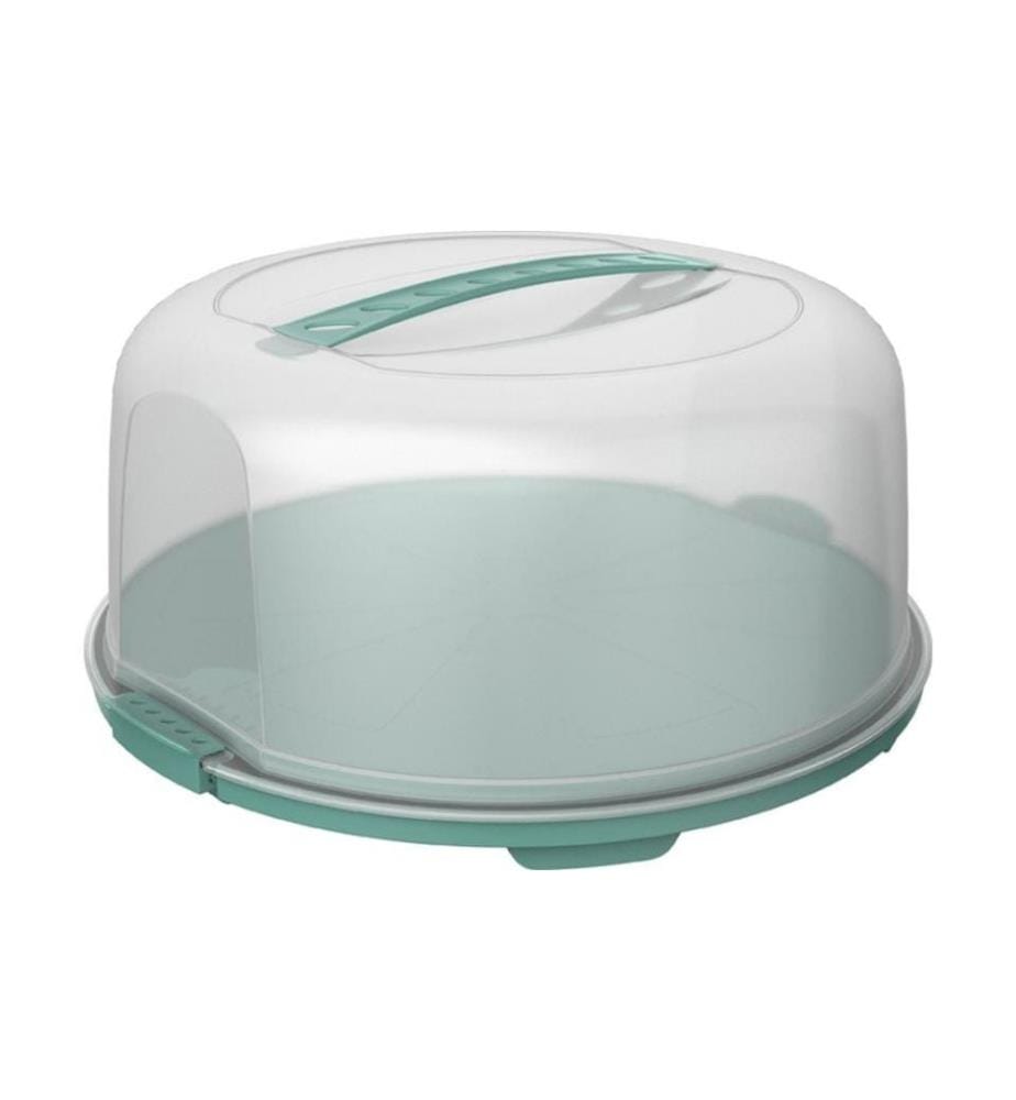 ROTHO - Boîte de transport pour gâteau Fresh haut, Vert/Transparent