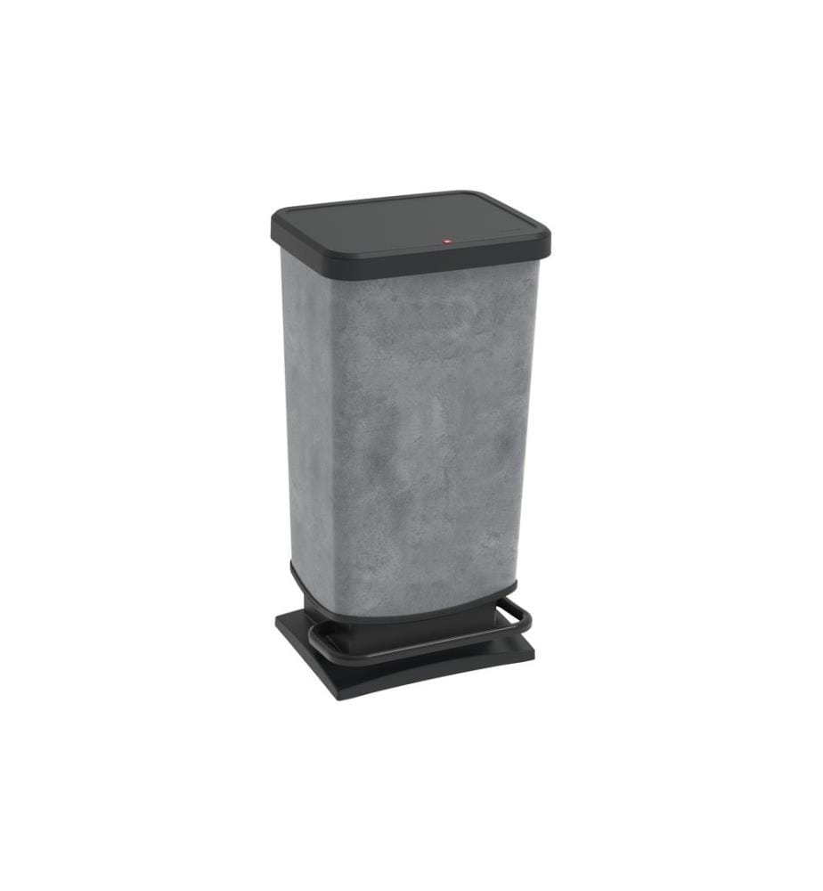 ROTHO - Poubelle à pédale Paso 40 l, Gris clair