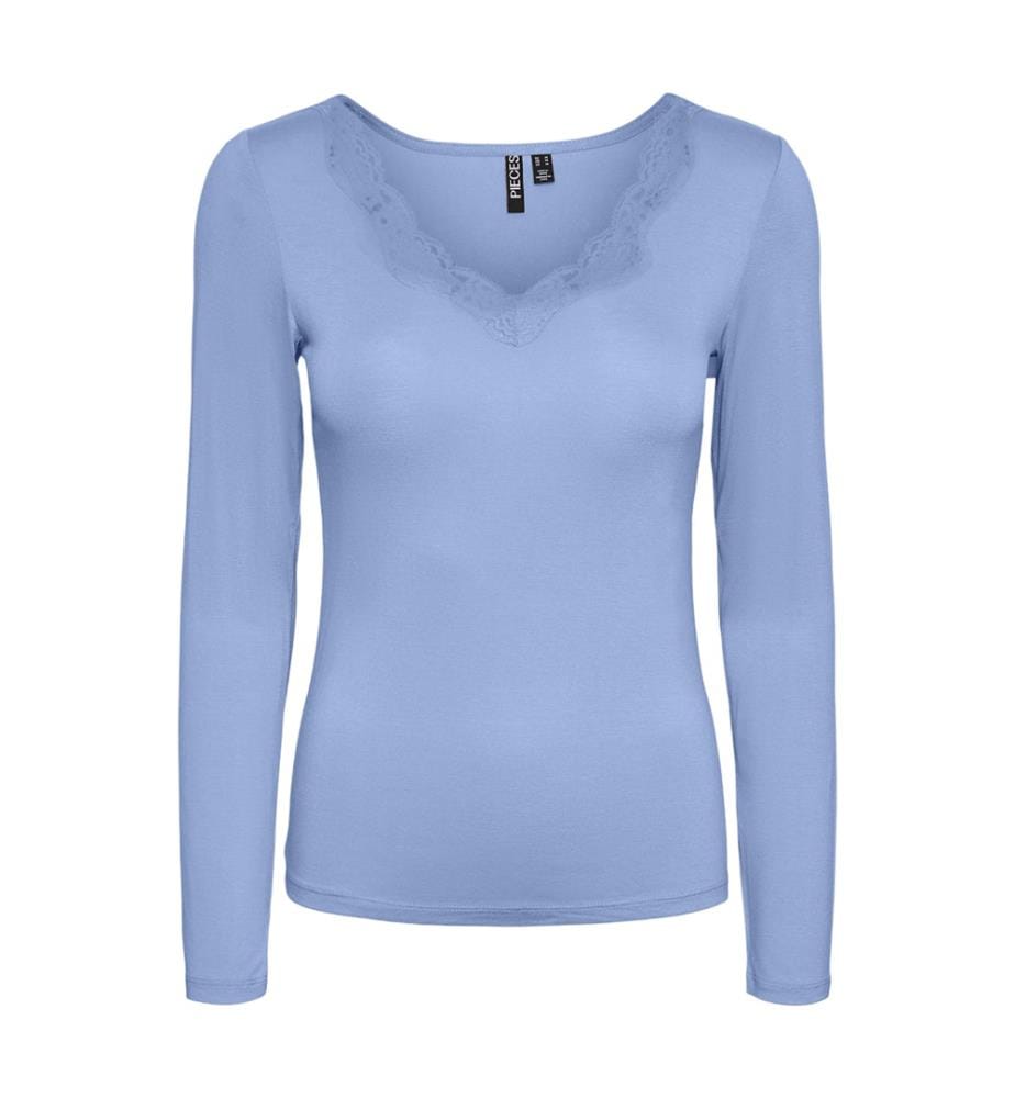 Top à Dentelle Barbera - Bleu Clair