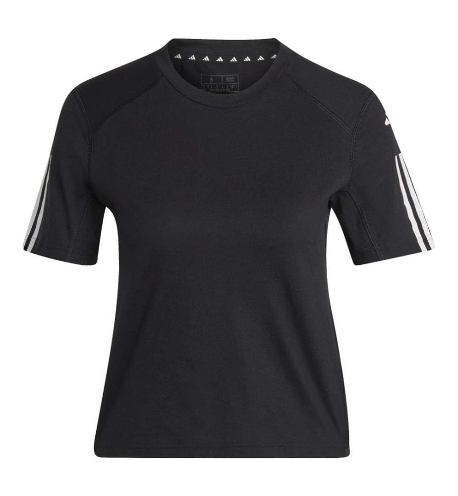 T-Shirt Train Essentials Train Cotton 3-Stripes - Noir