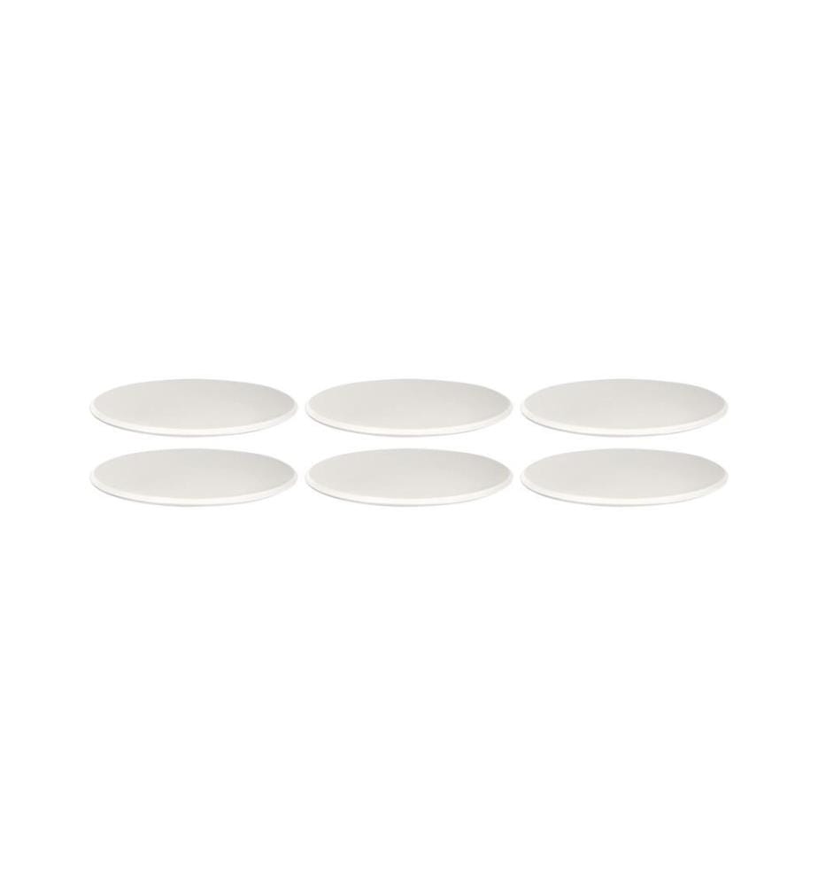 VILLEROY & BOCH - Assiette non décorative NewMoon 6 Pièce/s, Blanc