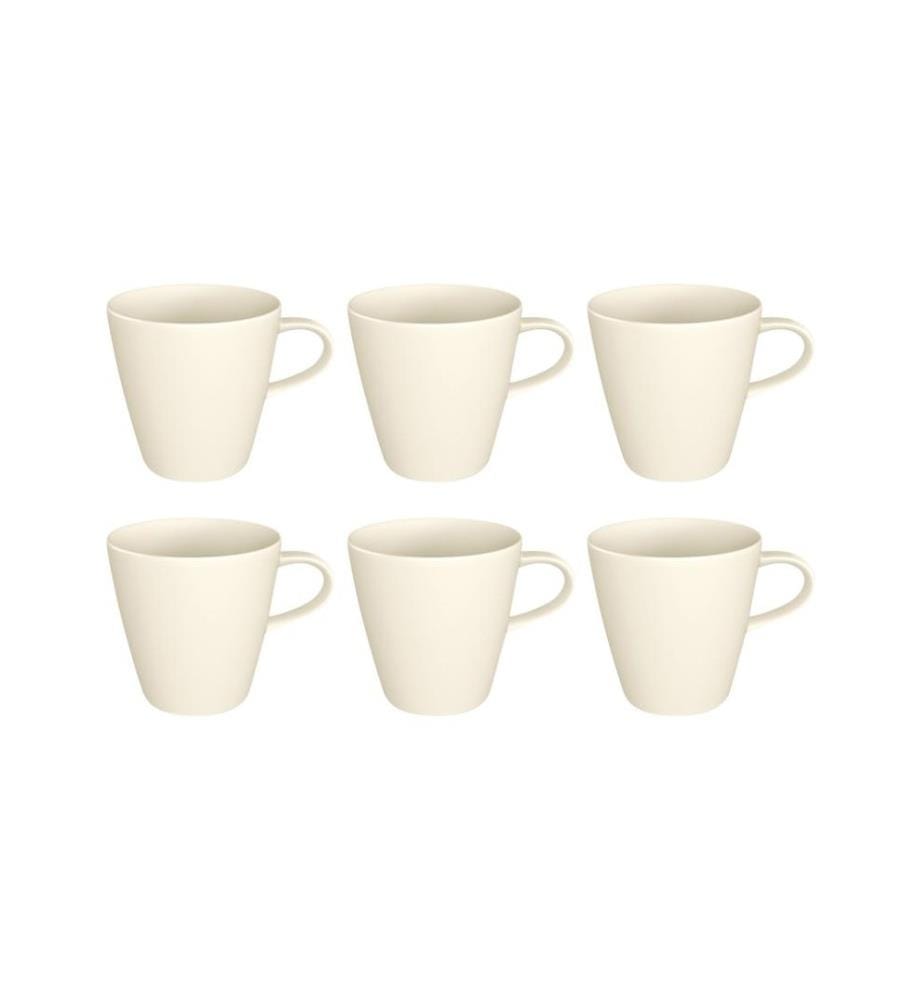 VILLEROY & BOCH - Gobelet à café Manufacture Rock 370 ml, 6 Pièce/s, Blanc