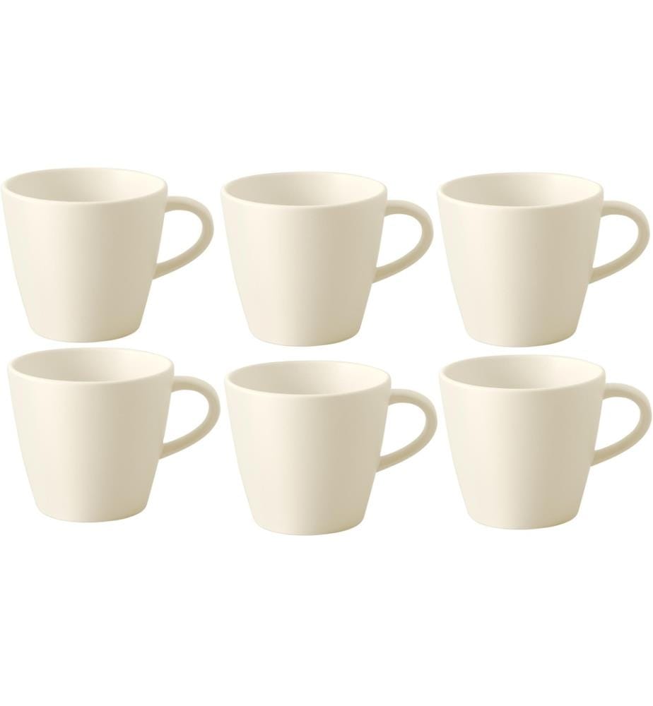 VILLEROY & BOCH - Tasse à café Manufacture Rock 220 ml, 6 Pièce/s, Crème/Blanc