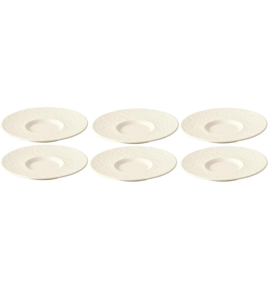 VILLEROY & BOCH - Soucoupe Manufacture Rock 6 Pièce/s, Crème/Blanc