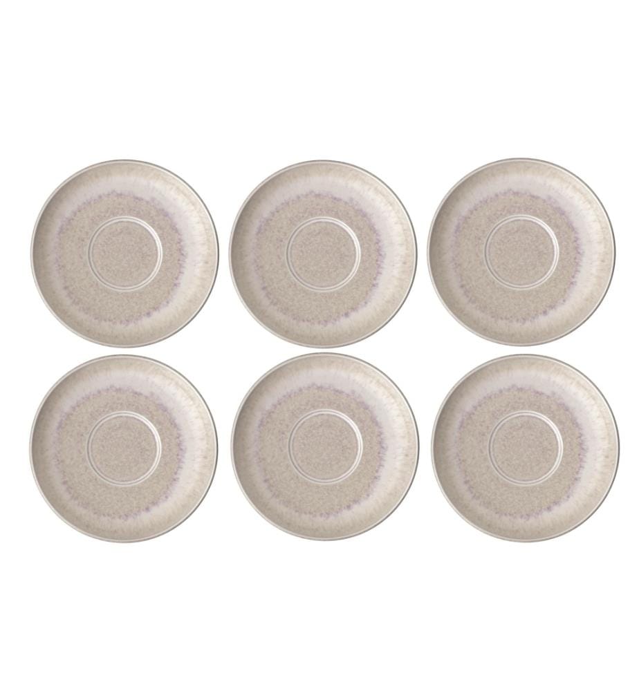 VILLEROY & BOCH - Soucoupe Perlemor Sand Ø 18 cm, 6 Pièce/s, Beige