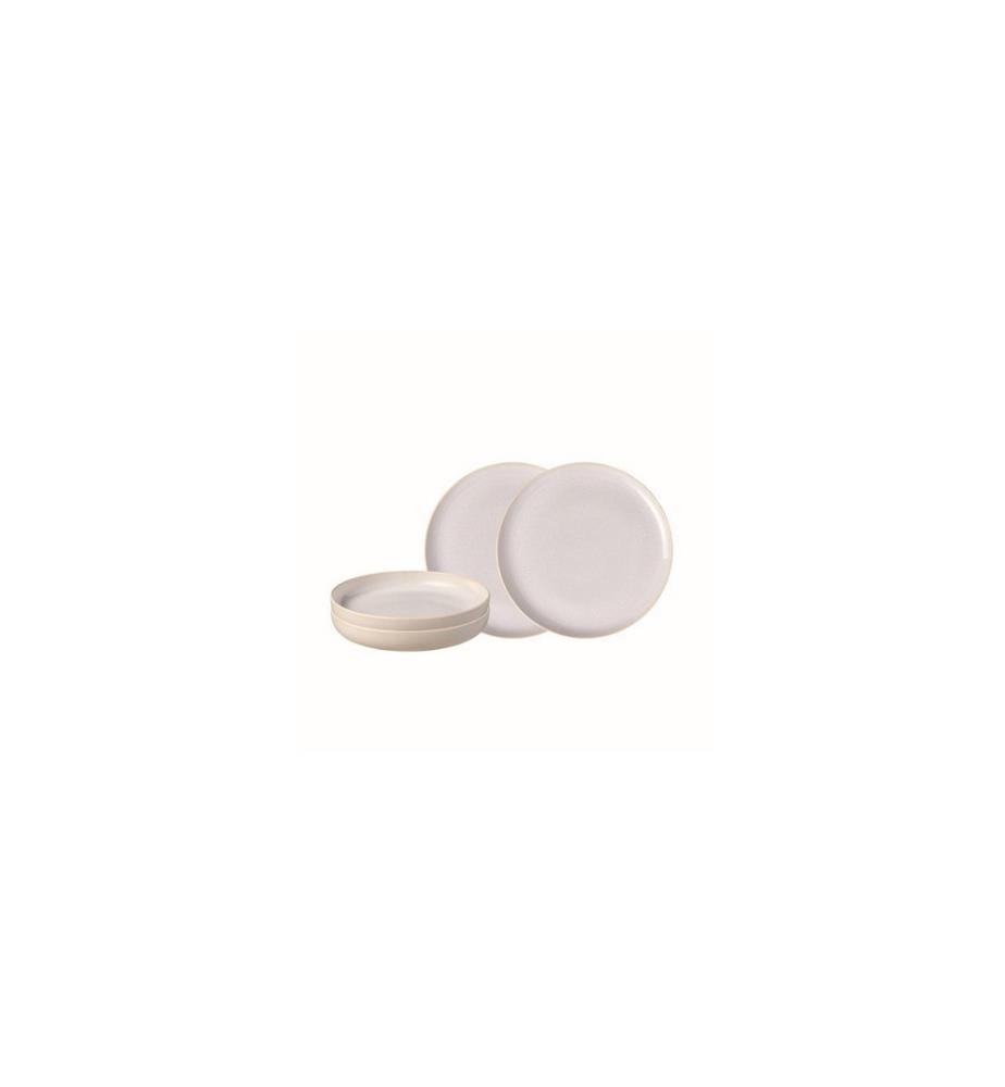 VILLEROY & BOCH - Set d’assiettes Crafted Cotton Blanc