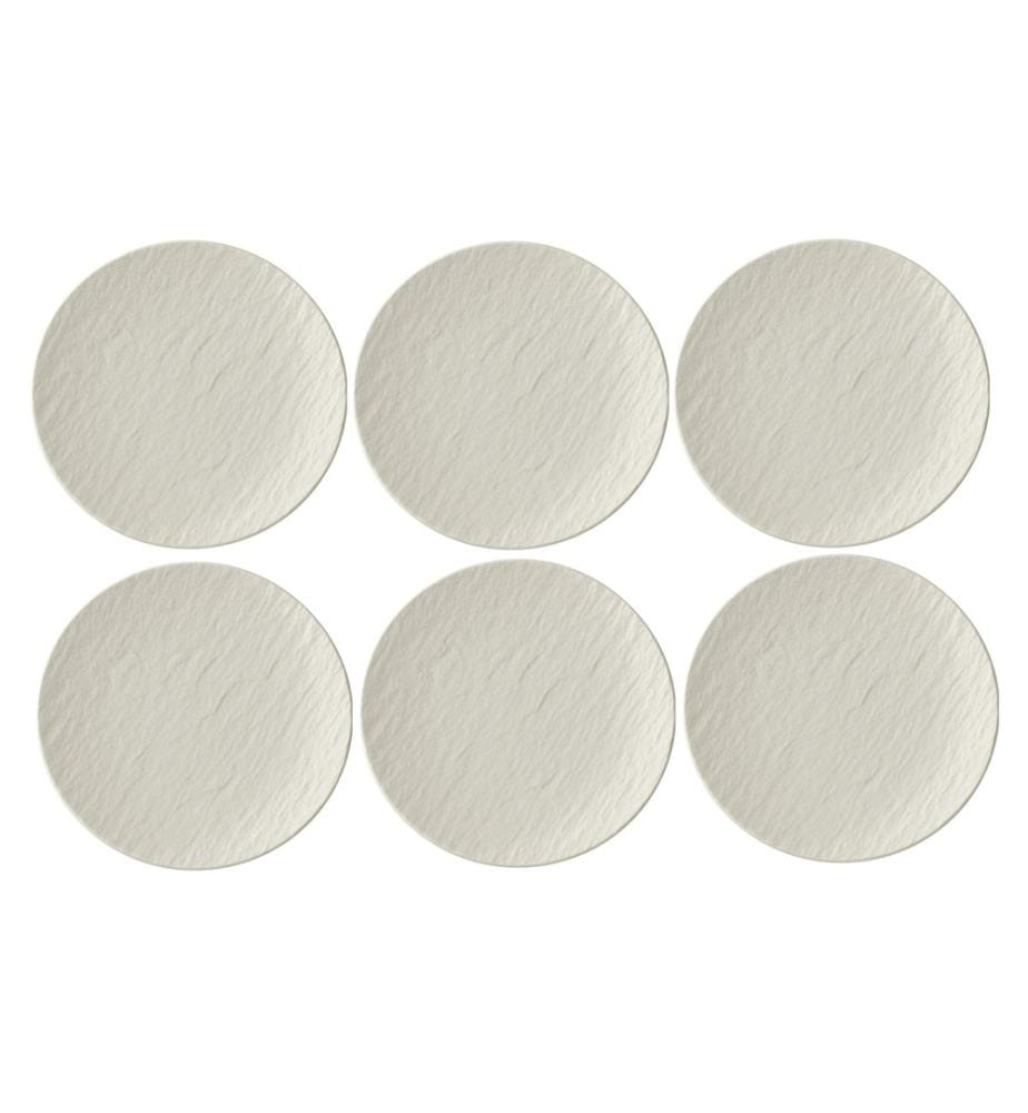 VILLEROY & BOCH - Assiettes pour le petit-déjeuner et à dessert Manufacture Rock 6 pcs. Blanc