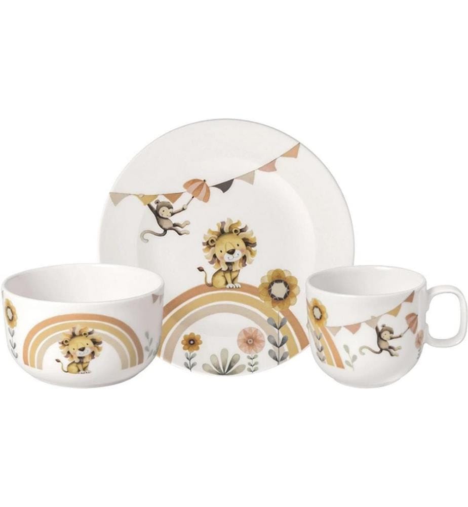 VILLEROY & BOCH - Service de table pour enfants Roar Lion 3 pièces, orange clair