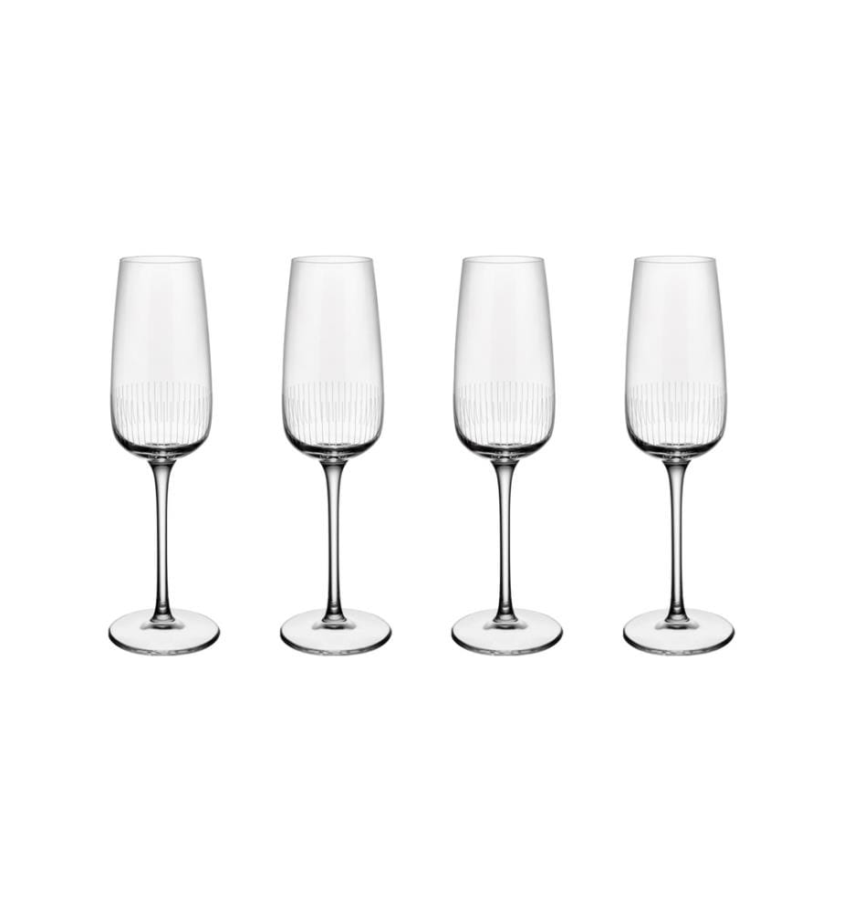 VILLEROY & BOCH - Flûte à champagne Afina 120 ml, 4 pièces, Transparent