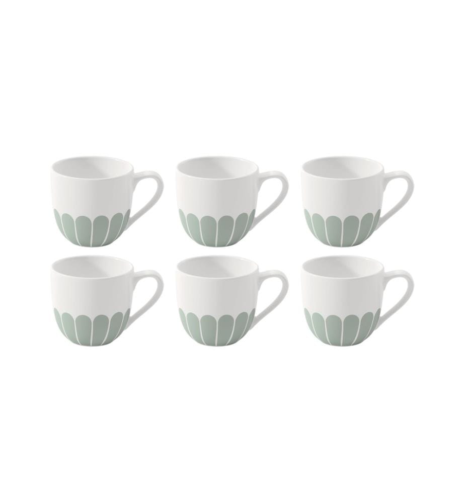 VILLEROY & BOCH - Tasse à expresso Fleur 70 ml, 6 Pièce/s, Vert