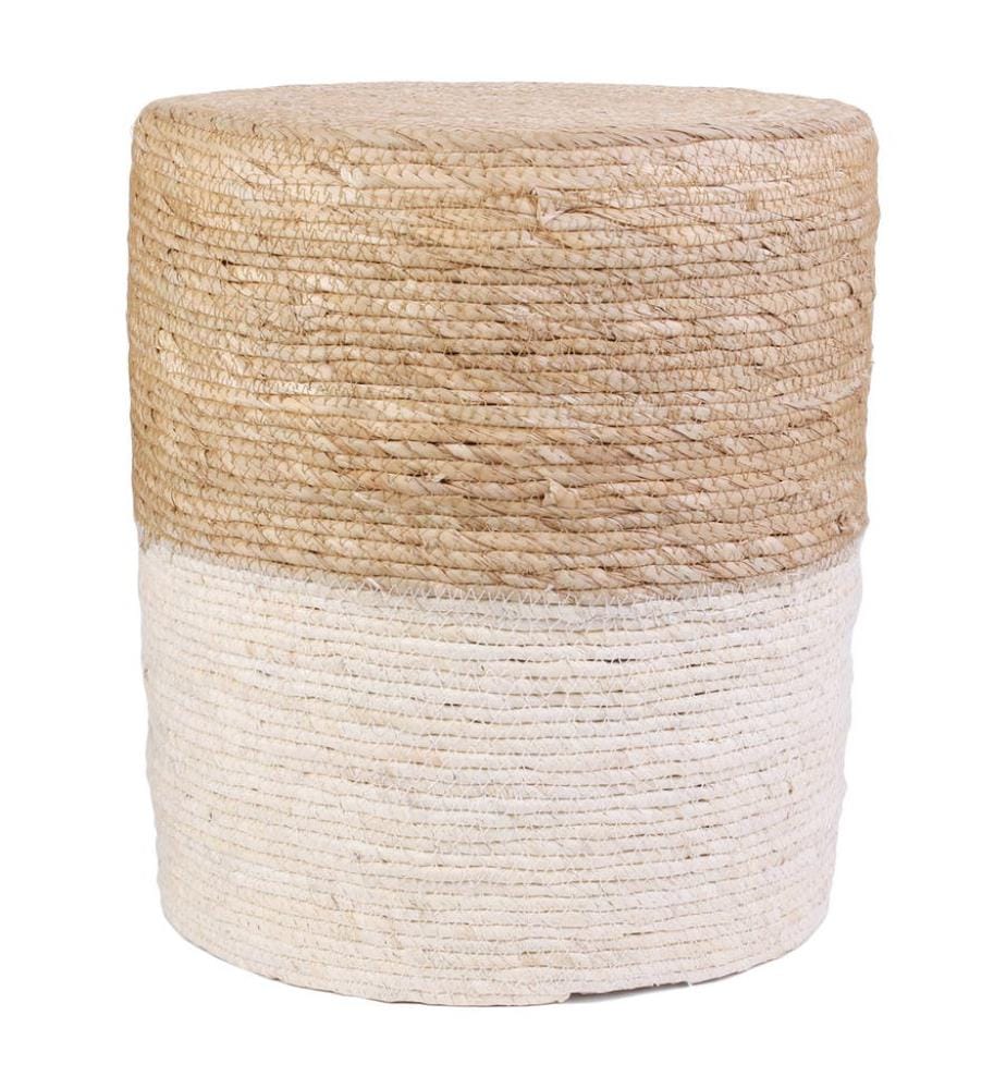 Pouf Tresse Beige
