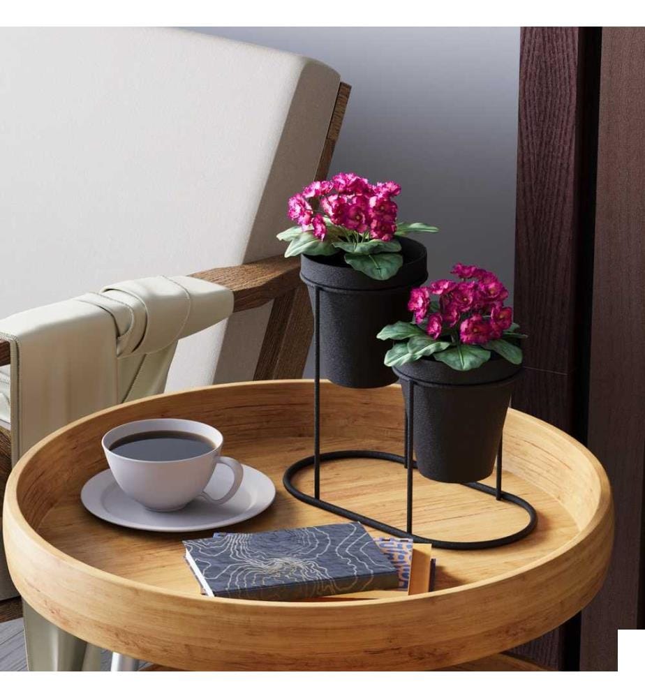Accessoire décoratif en métal, noir, 100% métal