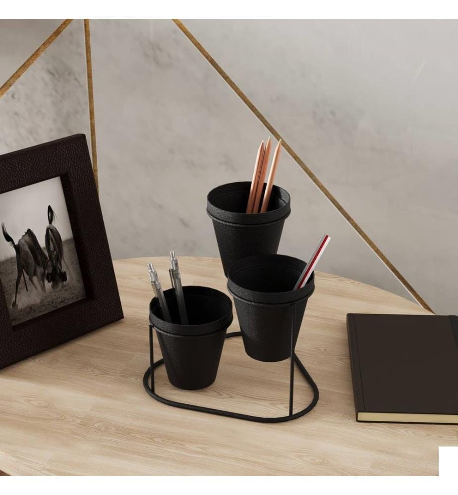 Accessoire décoratif en métal, noir, 100% métal