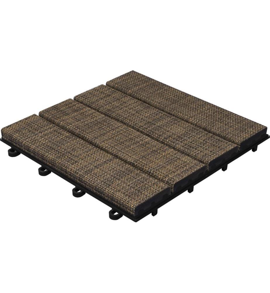FLORCO - Dalles de balcon et de terrasse Tex, Marron, 6 pièces