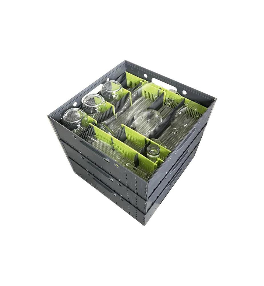PURVARIO - Stautower Lot de 3 bacs gerbables
